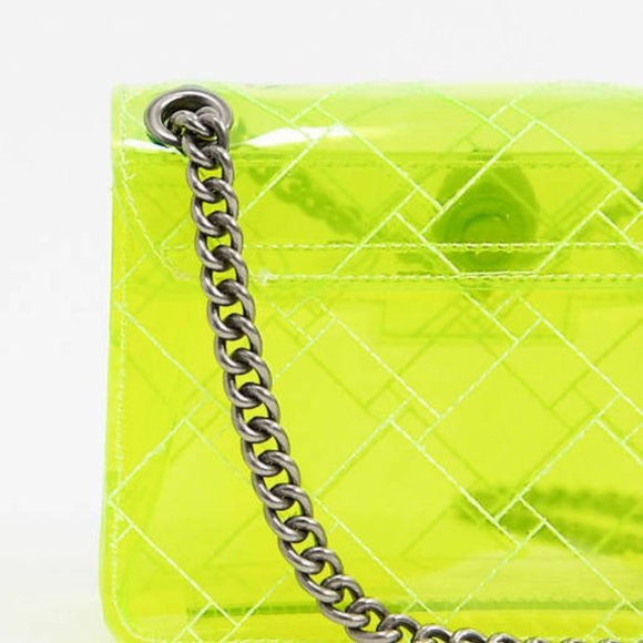 Yellow Transparent Chain Strap Bag NWT - Picture 3 of 5